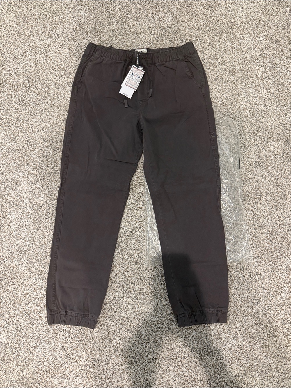 Kids Charcoal Casual Elastic-Waist Jogger Pants